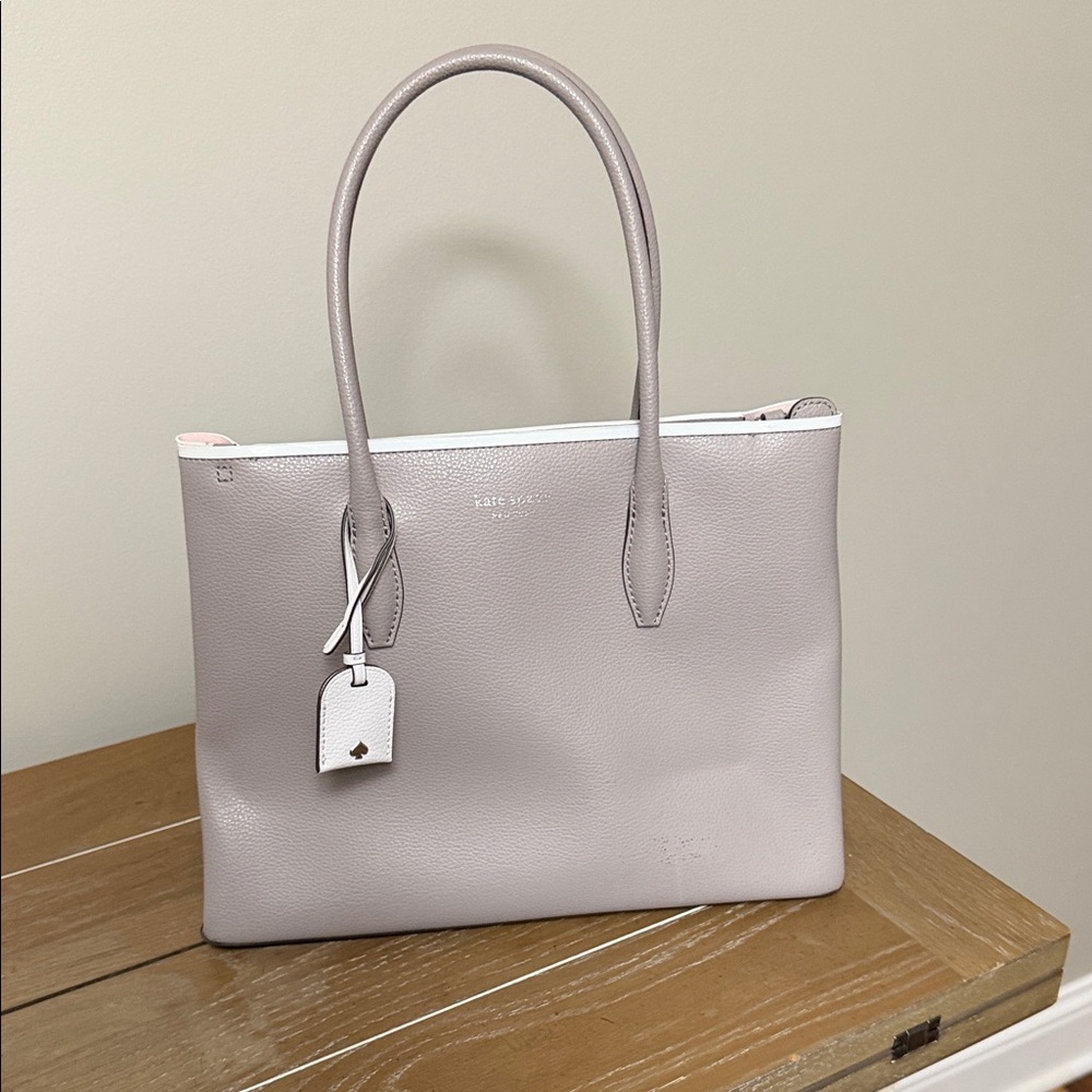 Kate Spade Light Gray Tote Bag